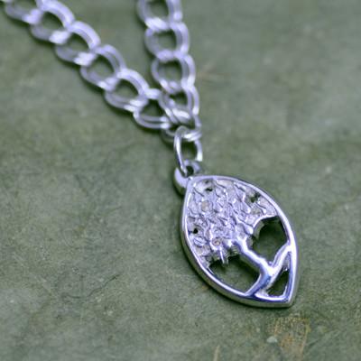 Burning Bush Small on 8" Double Link Bracelet