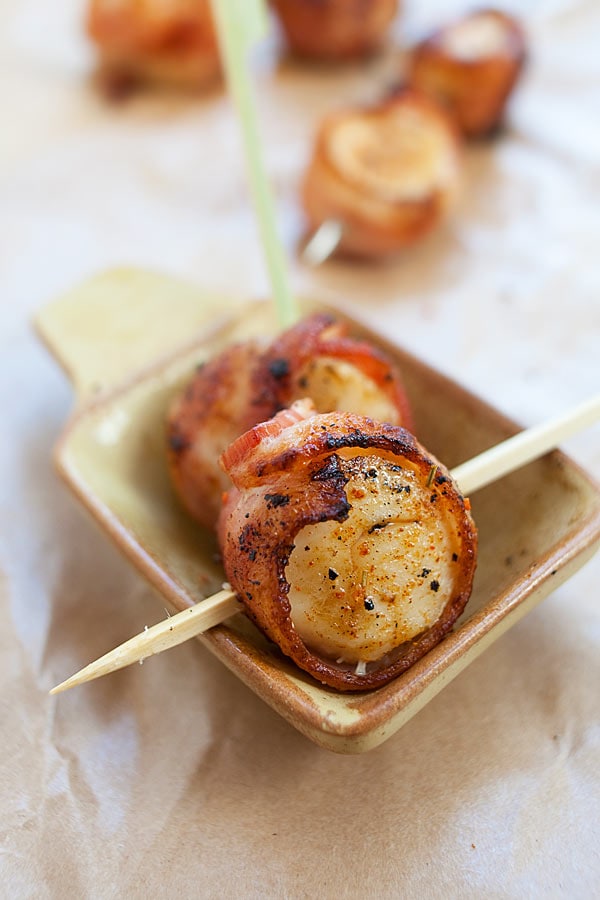 grilled bacon wrapped scallops