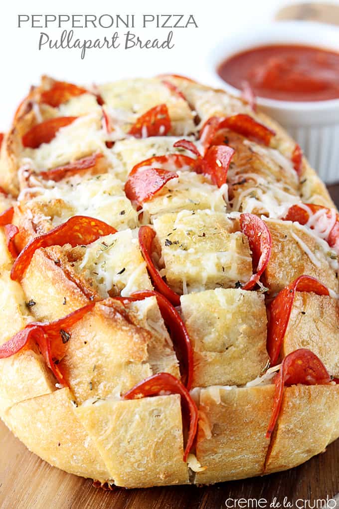 pepperoni pizza pull-apart Bread
