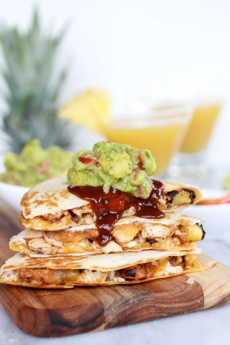 hawaiian bbq quesadillas