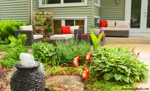 Front garden patio makeover outdoor furniture