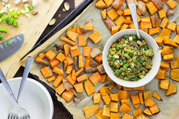 Roasted Sweet Potato Cubes