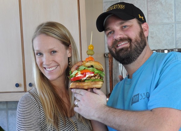 Chris and Sarah of Dan330 with their creation the Boars Head Beast